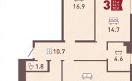 Продам квартиру в новостройке трехкомнатную в кирпичном доме по адресу Ростовская ЖК Триумф недвижимость Калининград