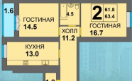 Продам квартиру двухкомнатную в кирпичном доме Старшины Дадаева 68 недвижимость Калининград