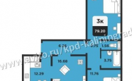 Продам квартиру в новостройке трехкомнатную в монолитном доме по адресу Черниговская недвижимость Калининград