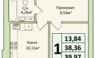 Продам квартиру в новостройке однокомнатную в кирпичном доме по адресу Бодайбинскийпереулок недвижимость Калининград
