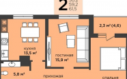 Продам квартиру в новостройке двухкомнатную в кирпичном доме по адресу Автомобильная стр1 недвижимость Калининград