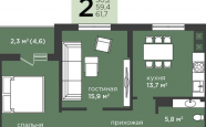Продам квартиру в новостройке двухкомнатную в кирпичном доме по адресу Автомобильная стр1 недвижимость Калининград